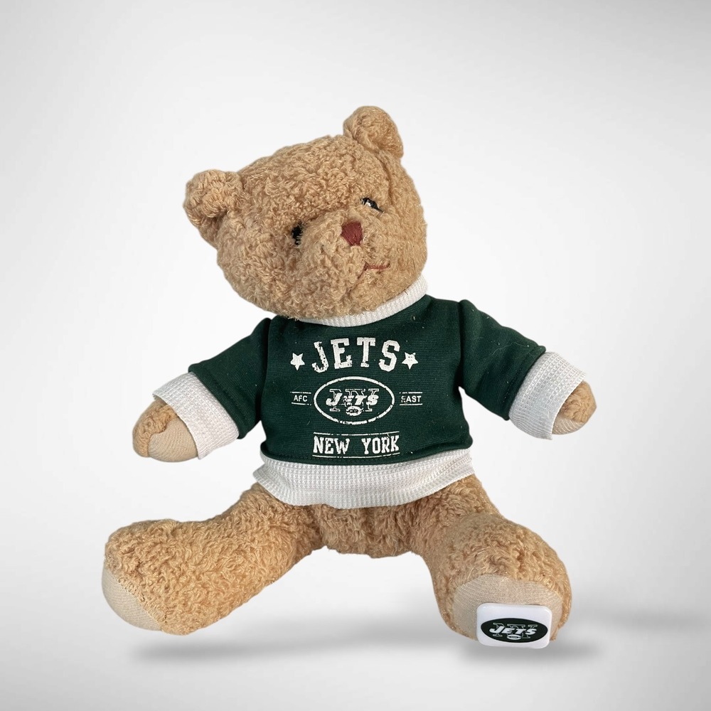New York Jets Plush Teddy Bear 10in‎ Sitting NFL Football Stuffed Animal Green